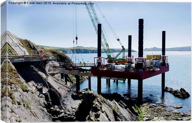  St Justinians new lifeboat station being built Canvas Print by Frank Irwin