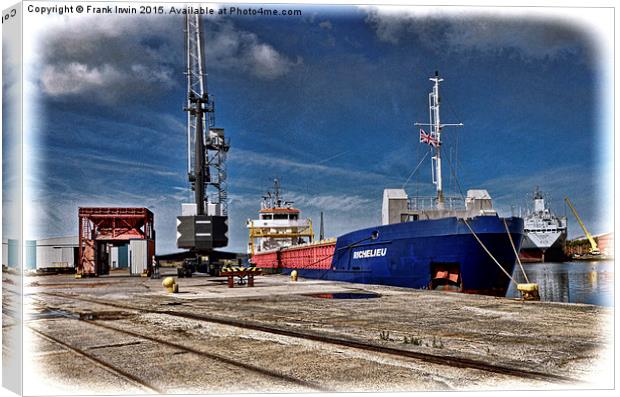 MV Richelieu in Birkenhead Docks, Wirral, UK Canvas Print by Frank Irwin