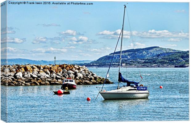  Rhos-On-Sea harbour Canvas Print by Frank Irwin