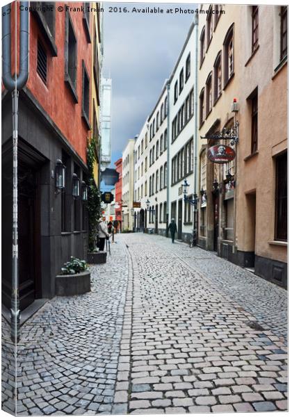 A side street in Cologne Canvas Print by Frank Irwin