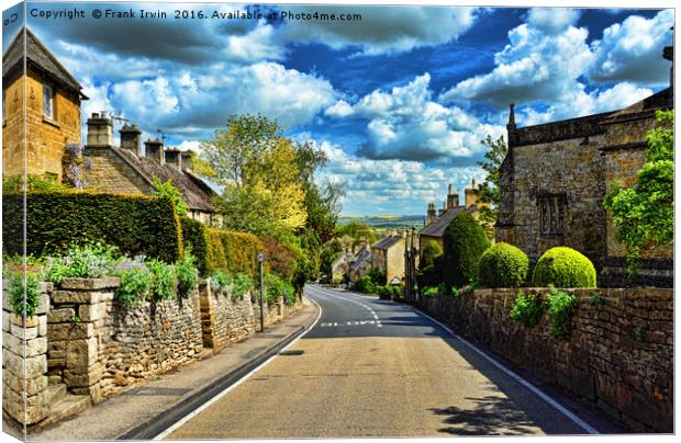 Bourton-on-the-hill, Cotswolds Canvas Print by Frank Irwin
