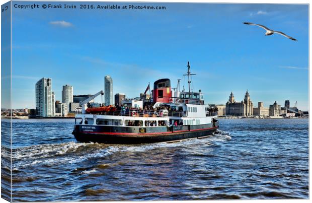 Royal Daffodil departing Seacombe for Liverpool Canvas Print by Frank Irwin