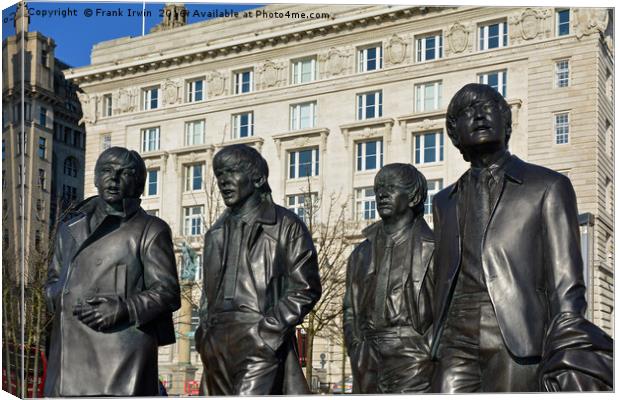 Liverpool's "Fab Four" Liverpool PPeir Head statue Canvas Print by Frank Irwin