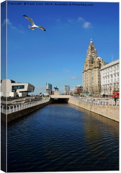 Liverpool's iconic Waterfront Canvas Print by Frank Irwin