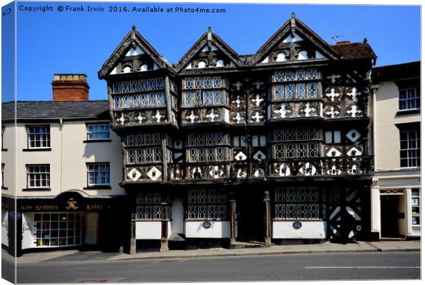 The Feathers Hotel, Ludlow Canvas Print by Frank Irwin