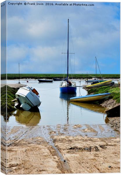 Heswall Beach and its slipway Canvas Print by Frank Irwin