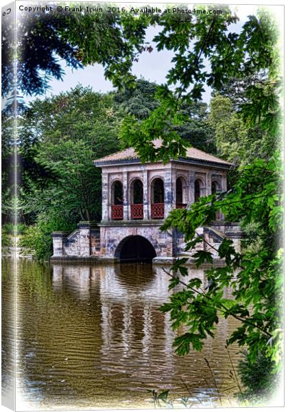 Artistic view of Birkenhead park's Boathouse Canvas Print by Frank Irwin