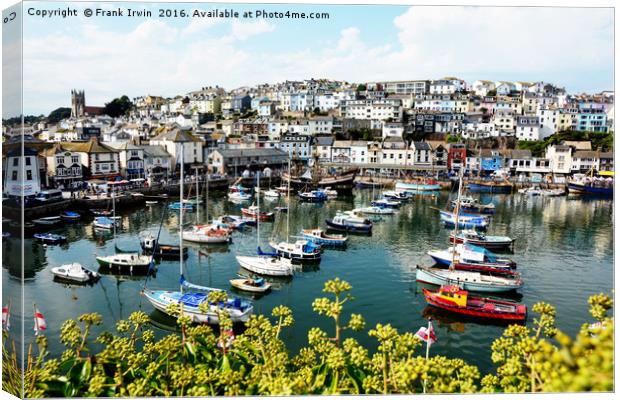 Brixham Harbour Canvas Print by Frank Irwin