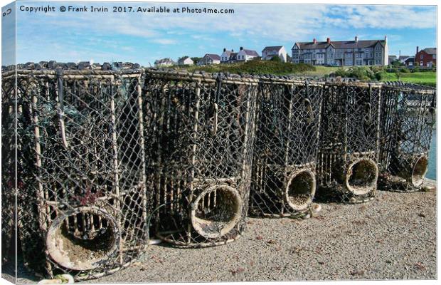 Lobster pots at Caemis Bay, Anglesey Canvas Print by Frank Irwin