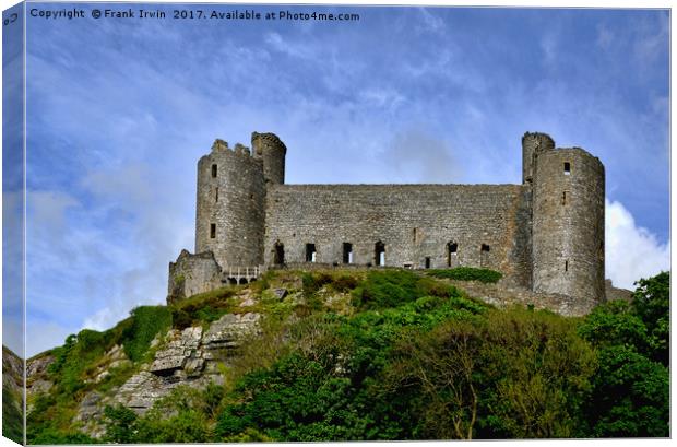 Harlech castle from street level Canvas Print by Frank Irwin