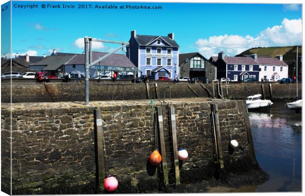 Aberaeron Harbour, Tide out! Canvas Print by Frank Irwin