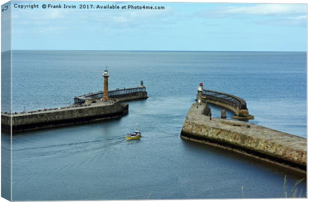 Whitby Harbour Canvas Print by Frank Irwin