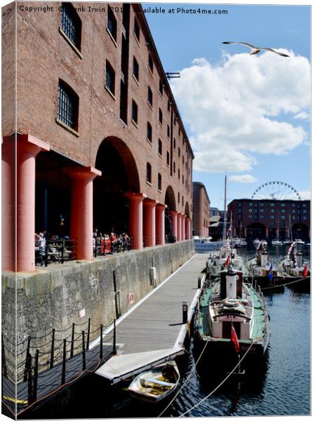 Liverpool's iconic Royal Albert Dock marina Canvas Print by Frank Irwin