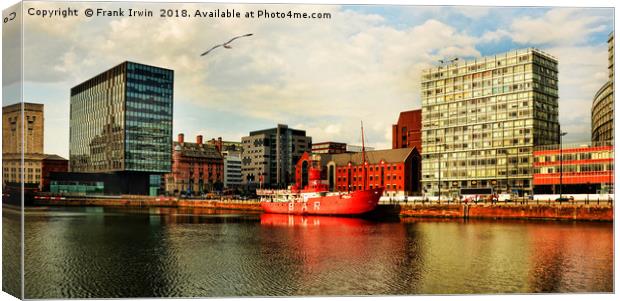 Liverpool Architecture across Canning Dock. Canvas Print by Frank Irwin