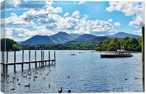 Derwent Water nr Theatre by the Lake. Canvas Print by Frank Irwin