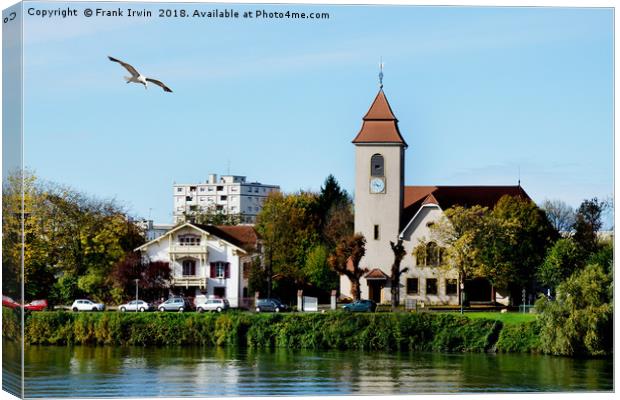 Paroisse Protestante,  Basel, Switzerland Canvas Print by Frank Irwin