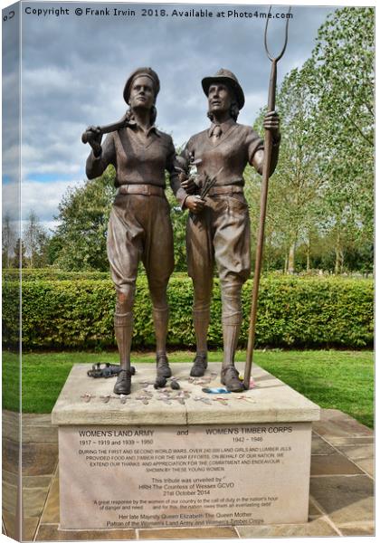 Arboretum, Women's Land Army, Women's Timber Corps Canvas Print by Frank Irwin