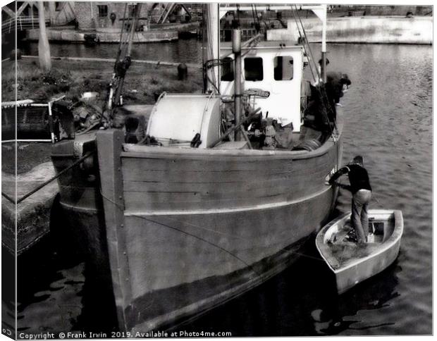 A fishing boat - running maintenance Canvas Print by Frank Irwin