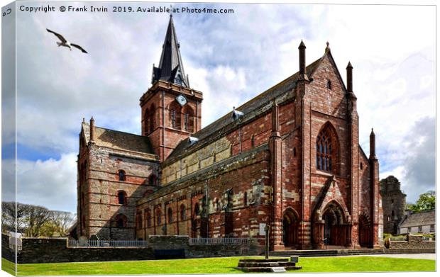 St Magnus, The Uk's northernmost cathedral. Canvas Print by Frank Irwin