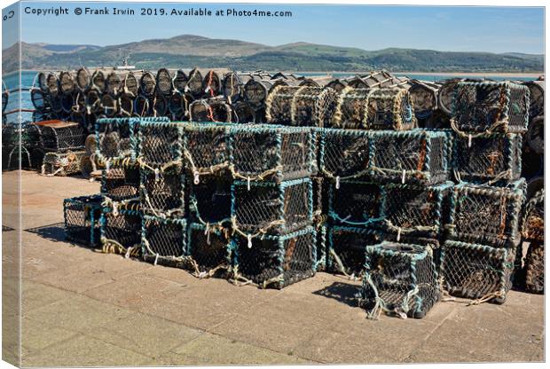 Lobster pots in Aberdovey, North Wales.  Canvas Print by Frank Irwin