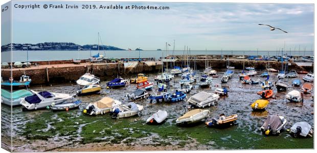 Paignton Harbour - Low Tide. Canvas Print by Frank Irwin