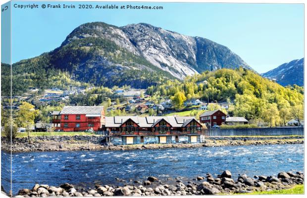A settlement close to Eidfjord, Norway Canvas Print by Frank Irwin