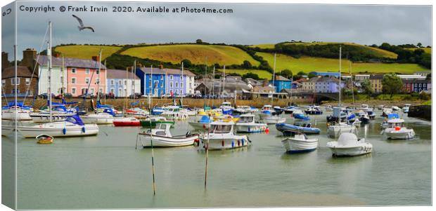 Aberaeron Harbour, North Wales Canvas Print by Frank Irwin