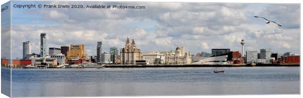 Panoramic View of Liverpool's iconic waterfront Canvas Print by Frank Irwin