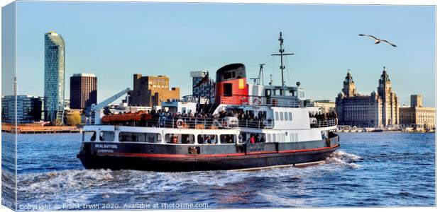 Mersey Ferryboat Royal Daffodil on The River Mersey Canvas Print by Frank Irwin