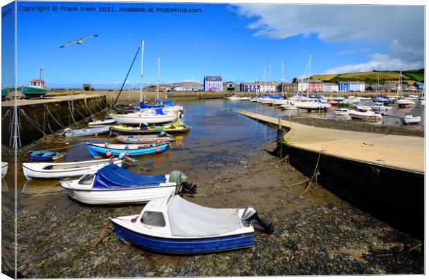 The beautiful Harbour of Aberaeron Canvas Print by Frank Irwin