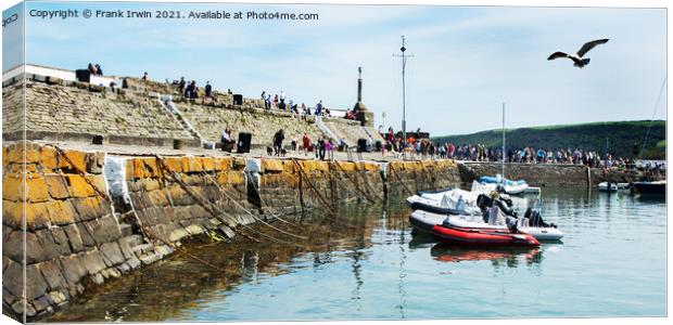 The lovely little harbour of New Quay Canvas Print by Frank Irwin