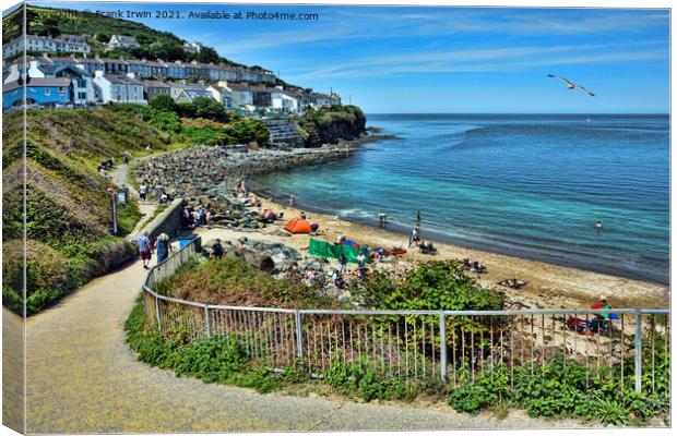 Enjoying time in the sunshine on New Quay beach Canvas Print by Frank Irwin