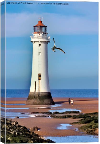 Perch Rock lighthouse, New Brighton, Wirral Canvas Print by Frank Irwin