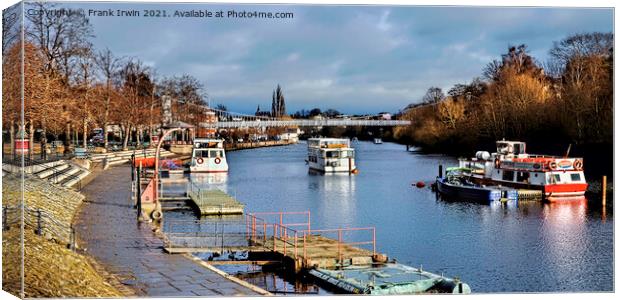 Looking down the River Dee towards Queen's Park Br Canvas Print by Frank Irwin