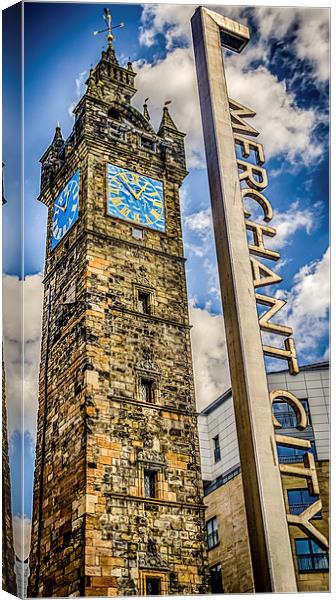Tollbooth Clock Tower, Glasgow Canvas Print by Gareth Burge Photography