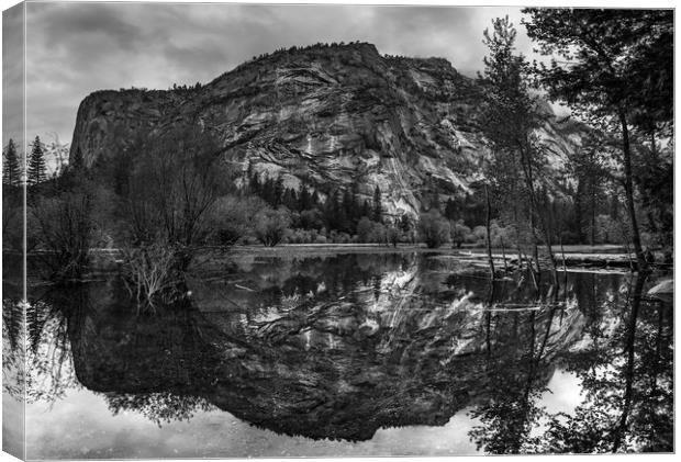 Mirror Lake Reflection, Yosemite National Park Canvas Print by Gareth Burge Photography