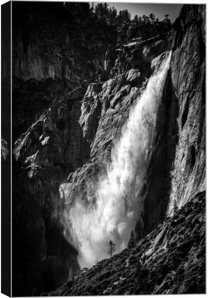 Thundering Upper Yosemite Falls Canvas Print by Gareth Burge Photography