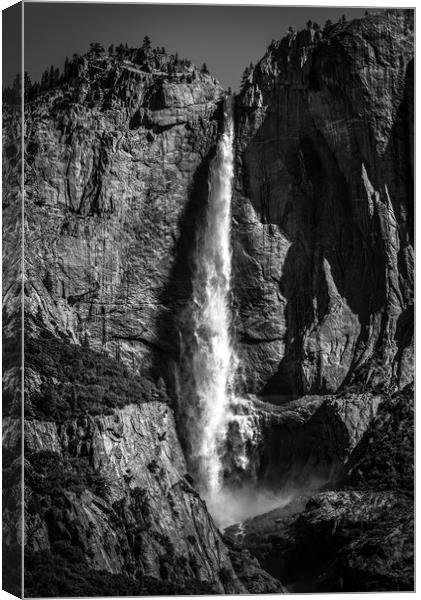 Majesty of Upper Yosemite Falls Canvas Print by Gareth Burge Photography