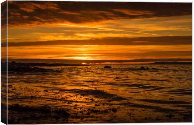 Orange Surf Canvas Print by Gareth Burge Photography