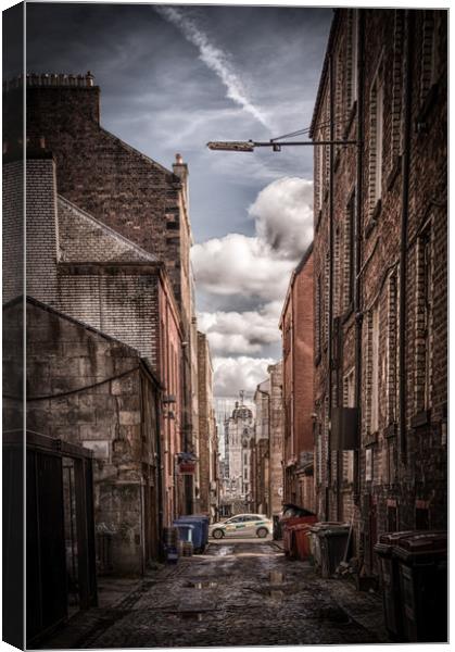 Glasgow Alley Canvas Print by Gareth Burge Photography
