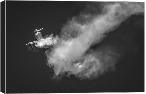 Stunt Plane Tail Slide Canvas Print by Gareth Burge Photography