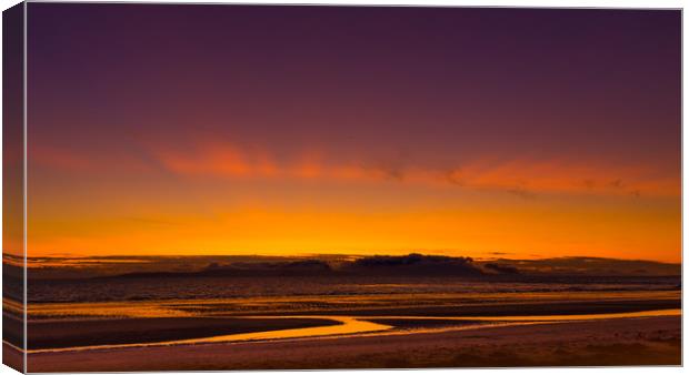 Purple Sunset Canvas Print by Gareth Burge Photography