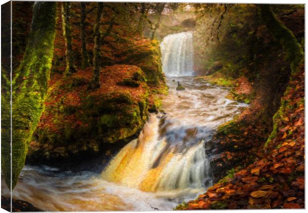 Falls in the Fall Canvas Print by Gareth Burge Photography