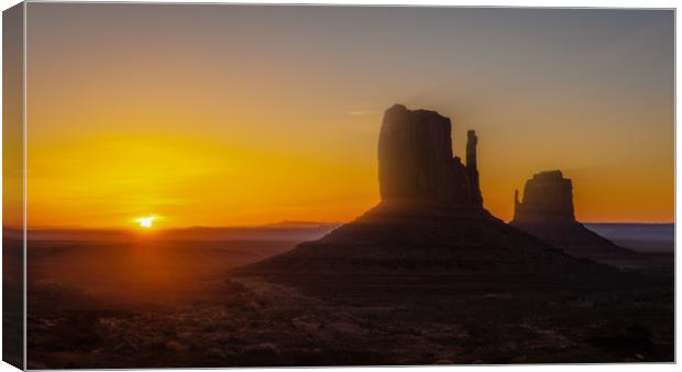 Navajo Sunrise Canvas Print by Gareth Burge Photography