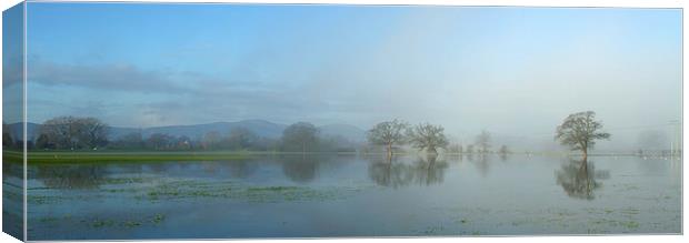Upton Floods Canvas Print by Sue Dudley