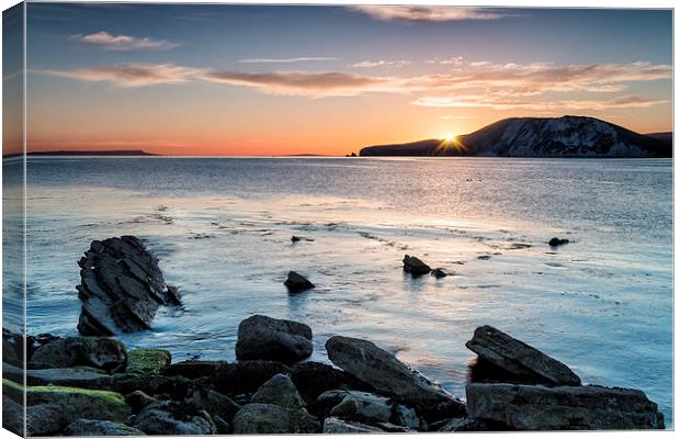 Worbarrow Sunset Canvas Print by Martin Parratt