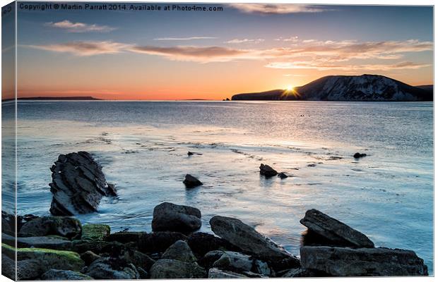  Worbarrow Sunset Canvas Print by Martin Parratt