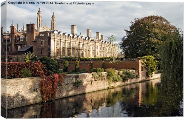  Clare College, Cambridge Canvas Print by Martin Parratt