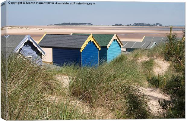 Wells-next-the-Sea at Low Tide  Canvas Print by Martin Parratt