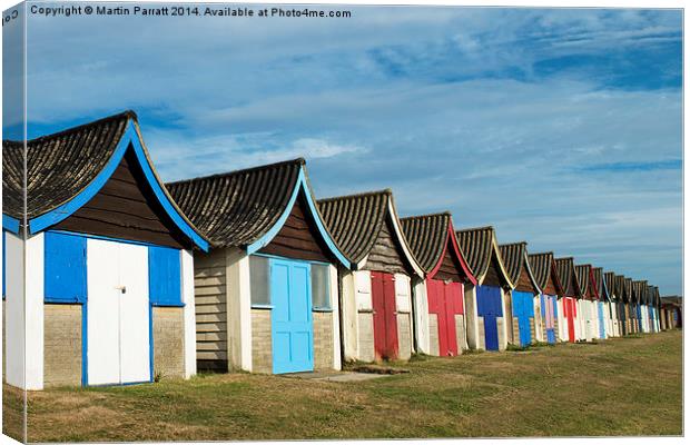 Mablethorpe Beach Huts Canvas Print by Martin Parratt